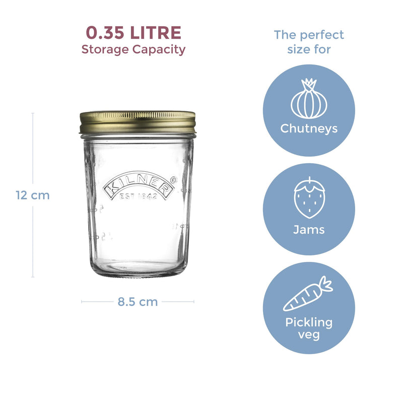 Kilner - Wide-Mouth Preserve Jar - 350ml