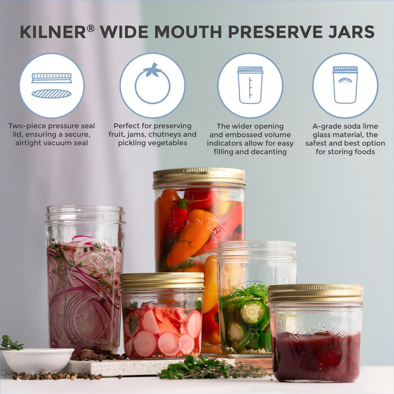 Kilner - Wide-Mouth Preserve Jar - 350ml
