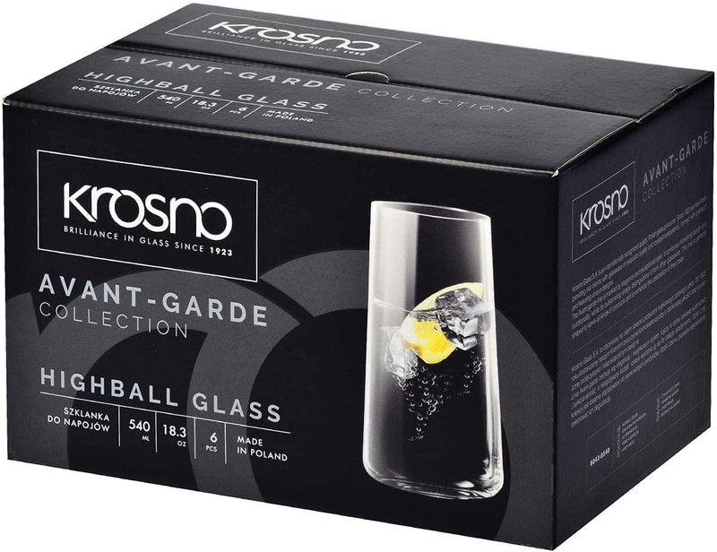 KROSNO - AVANTE-GARDE Glass Highball Set