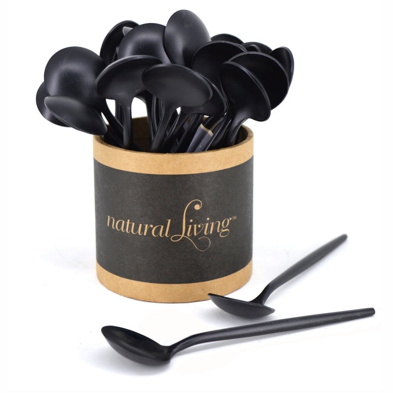 Natural Living - Small Black Spoons - 24pc CDU
