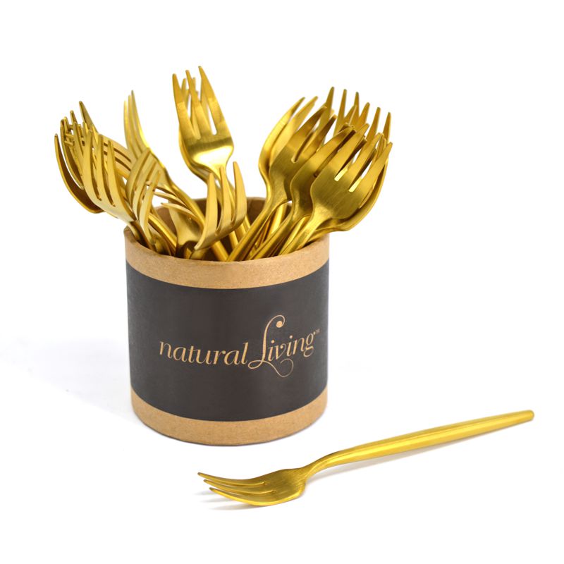 Natural Living - Small Gold Forks - 24pc CDU