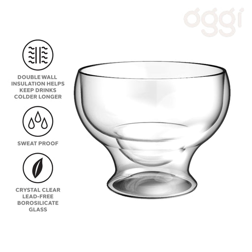 OGGI - Bar™ Double-Walled Margarita Glasses