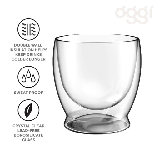 OGGI - Bar™ Double-Walled Whiskey Glasses