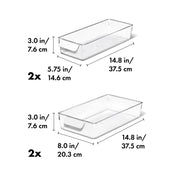 OXO - 4-piece Fridge Storage Organizer Set