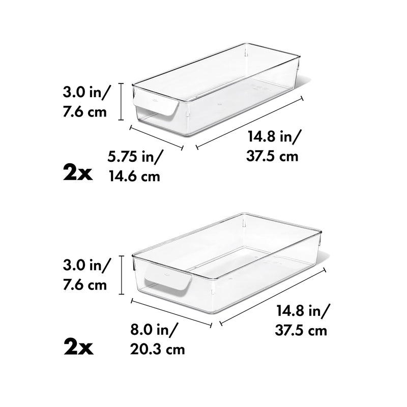 OXO - 4-piece Fridge Storage Organizer Set