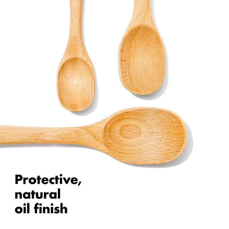 OXO - Set of 3 Wood Spoons