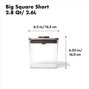 OXO - SteeL® POP 2.0 Big Square Short Container 2.6L