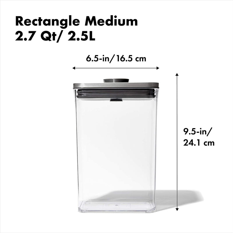 OXO - SteeL® Pop 2.0 Rectangular Medium Container 2.6L