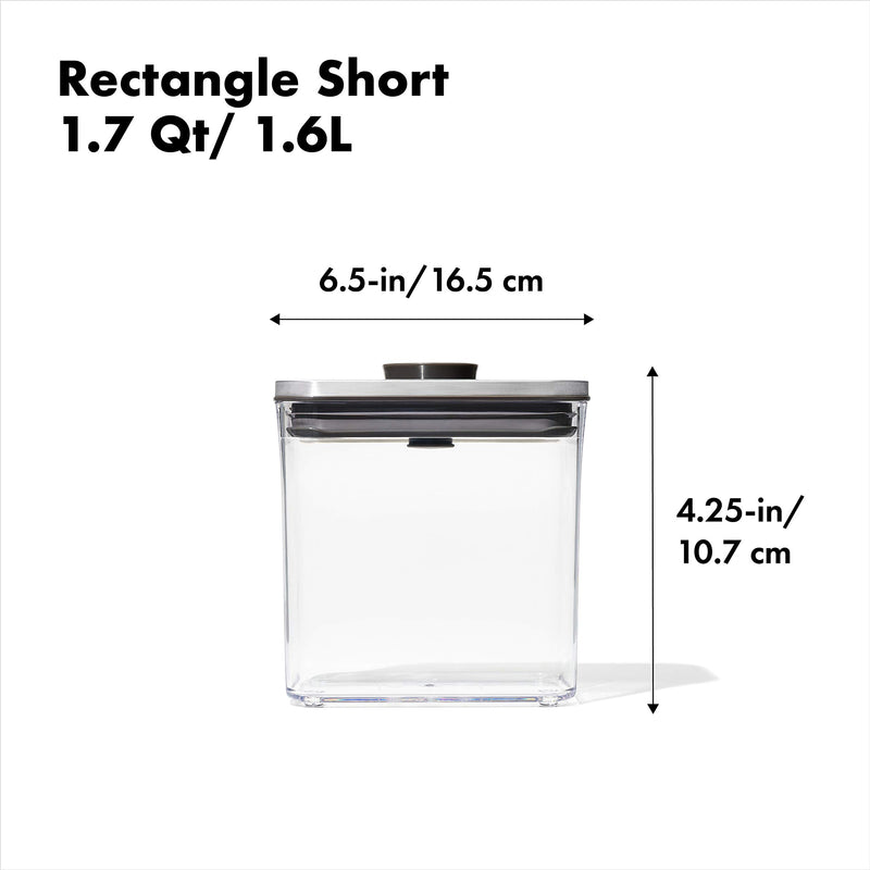 OXO - SteeL® POP 2.0 Small Short Rectangle Container1.6L
