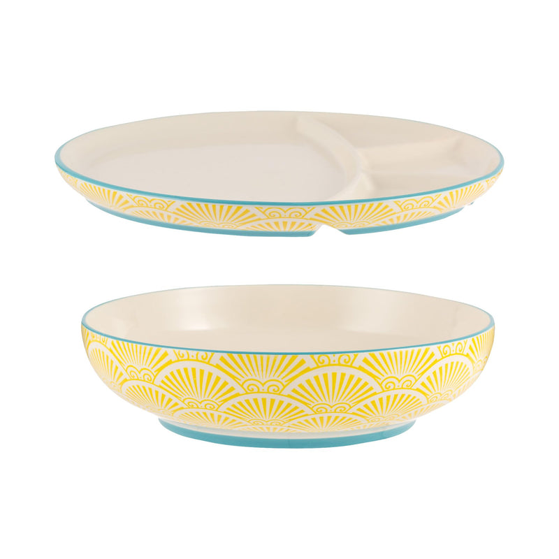 TYPHOON - WORLD FOODS Bowl & Divided Plate Set