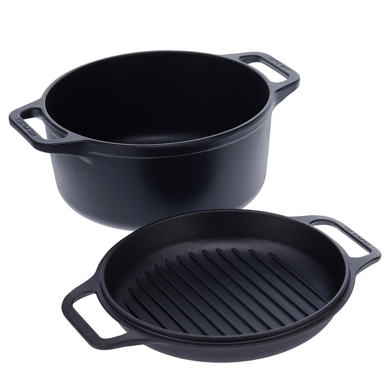 Victoria - Cast Iron Dutch Oven Combo Cooker - 5.7 L