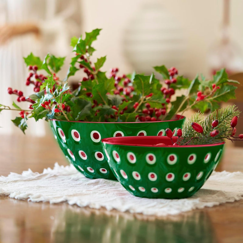 Guzzini - LE MURRINE - Bowl - Emerald Green White Red - 25 cm