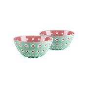 Guzzini - LE MURRINE - Bowls - Matcha Green White Mauve - 12 cm - Set of 2