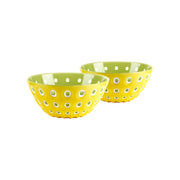 Guzzini - LE MURRINE - Bowls - Saffron Yellow White Water Lily Green - 12 cm - Set of 2