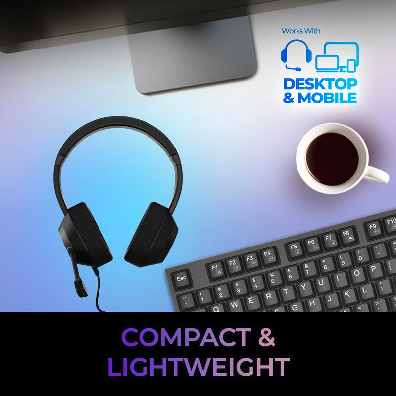 Adesso - Adesso Xtream P7 Wired Headset with AI Copilot (USB-C/USB-A)