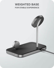 Alogic - Qi 3-in-1 Wireless Charging Stand for iPhone, Watch & AirPods � Black