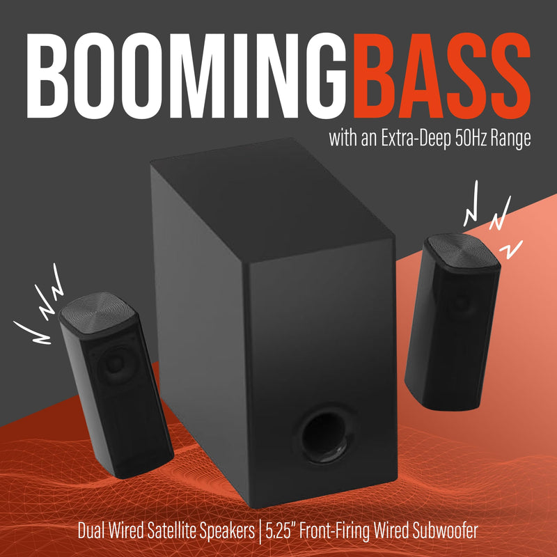 Hypergear - Home Theatre System 5.1 Bluetooth 90W with Soundbar, Subwoofer & Remote