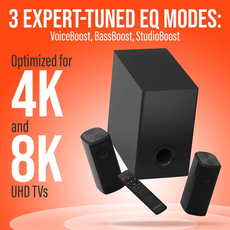 Hypergear - Home Theatre System 5.1 Bluetooth 90W with Soundbar, Subwoofer & Remote