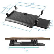Mount-IT - Under-Desk Keyboard Tray with Gel Wrist Pad � Black