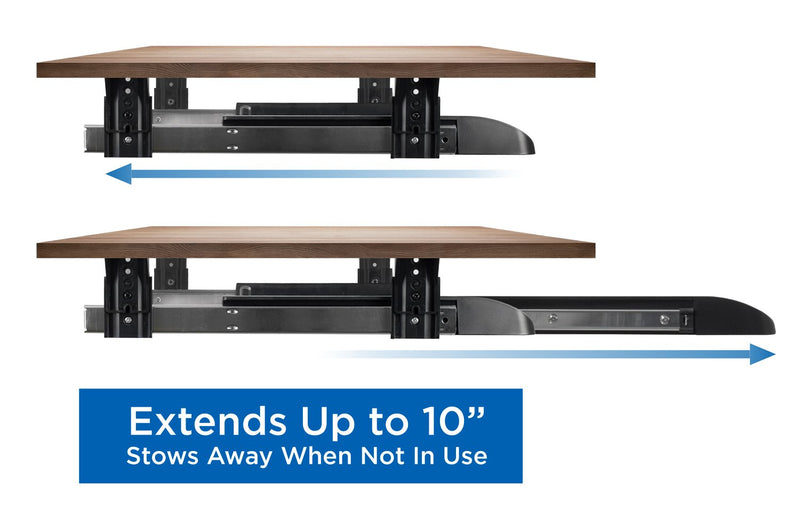 Mount-IT - Under-Desk Keyboard Tray with Gel Wrist Pad � Black