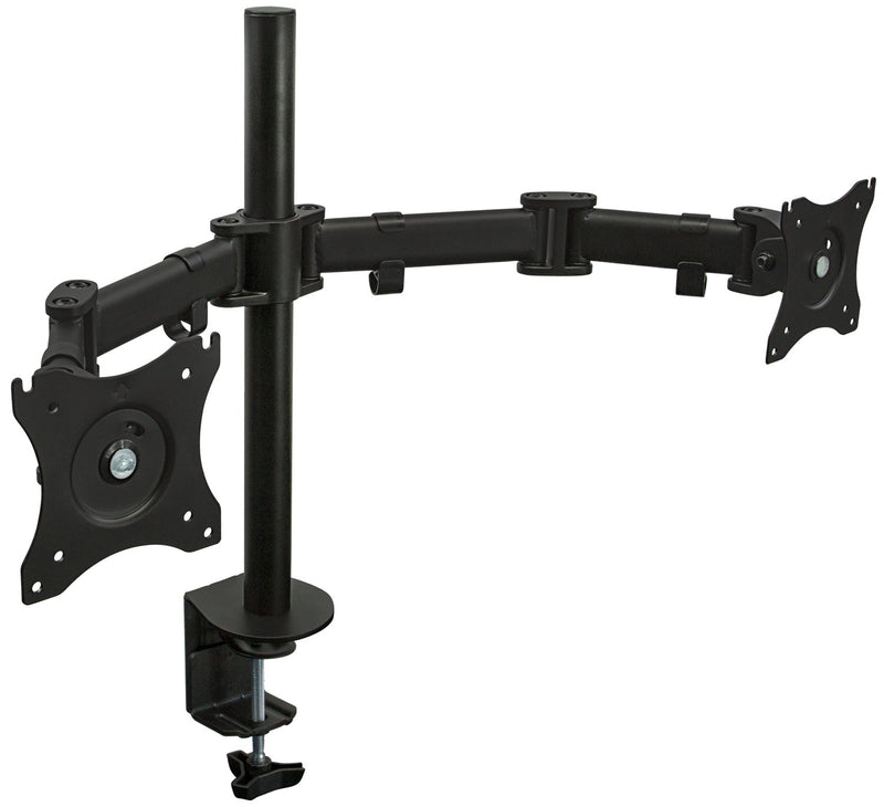 Mount-IT - Dual Monitor Clamp Stand up to 27" � Black