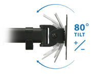 Mount-IT - Dual Monitor Clamp Stand up to 27" � Black