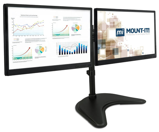 Mount-IT - Dual Monitor Stand up to 27" � Black