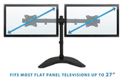 Mount-IT - Dual Monitor Stand up to 27" � Black
