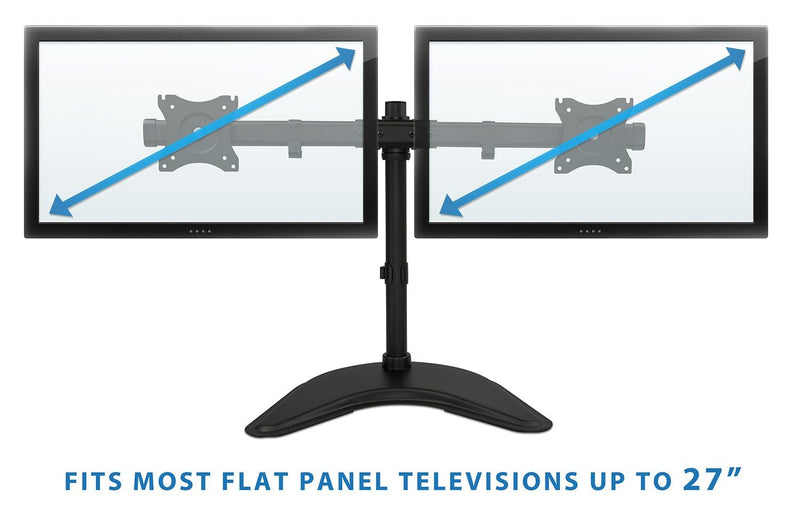 Mount-IT - Dual Monitor Stand up to 27" � Black