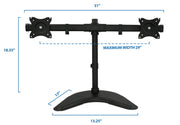 Mount-IT - Dual Monitor Stand up to 27" � Black
