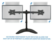 Mount-IT - Dual Monitor Stand up to 27" � Black