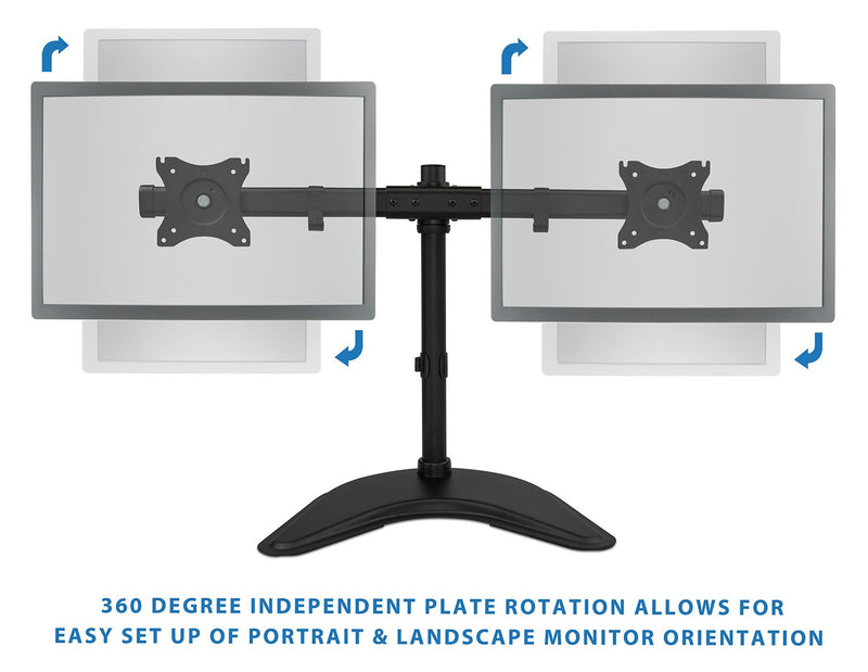 Mount-IT - Dual Monitor Stand up to 27" � Black