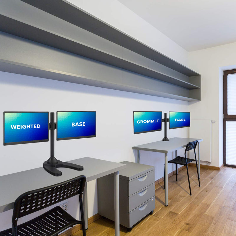 Mount-IT - Dual Monitor Stand up to 24" � Black