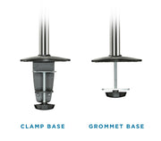 Mount-IT - Dual Monitor Clamp with Gas Spring Arms up to 27" � Silver