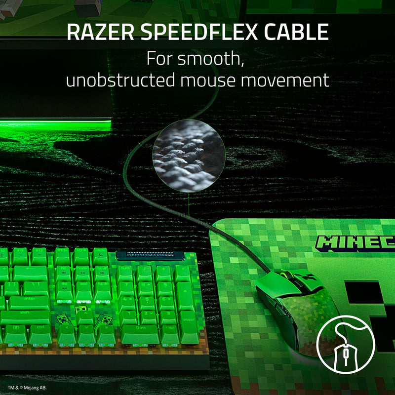 Razer - Cobra Gaming Mouse 6-Button RGB � Minecraft Edition