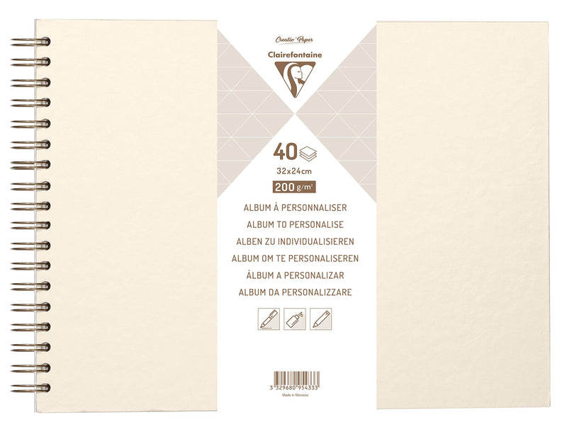 Clairefontaine - Iridescent Hard Cover Album 32X24Cm 40S 200G