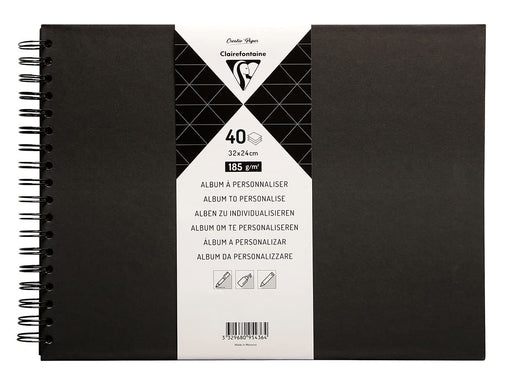 Clairefontaine - Black Hard Cover Album 32X24Cm 40S 185G