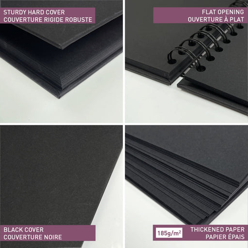 Clairefontaine - Black Hard Cover Album 32X24Cm 40S 185G