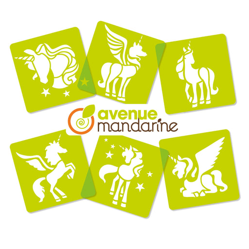 Clairefontaine - 6 Unicorn Stencils 6X6