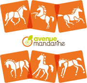 Clairefontaine - 6 Horse Stencils