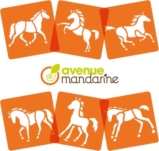 Clairefontaine - 6 Horse Stencils