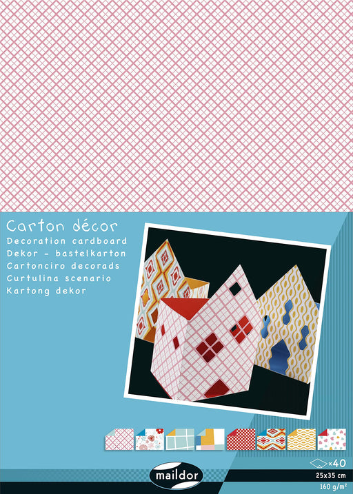 Clairefontaine - Decoration cardboard pack of 40 sheets 25x35cm, geometric pattern