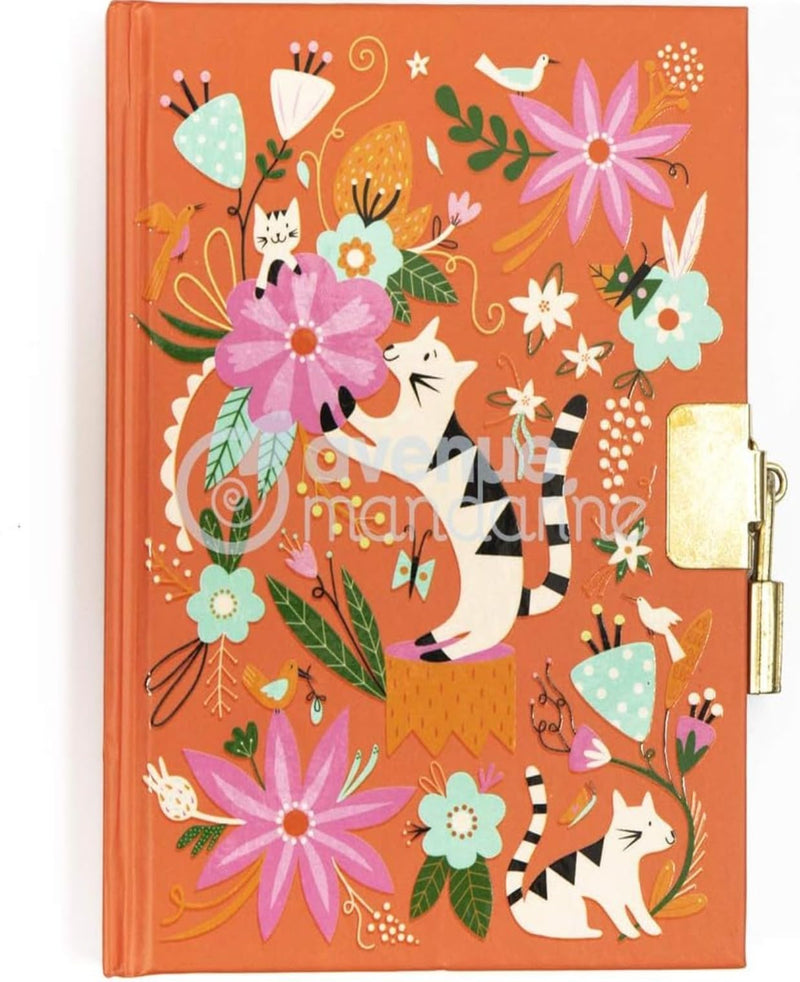Clairefontaine - Secret Journal, Cats & Flowers 11X2X14Cm