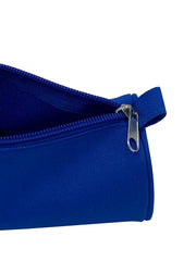 Clairefontaine - Round Pencil Case - 600 Deniers Polyester - Blue (2.75x8.7in)