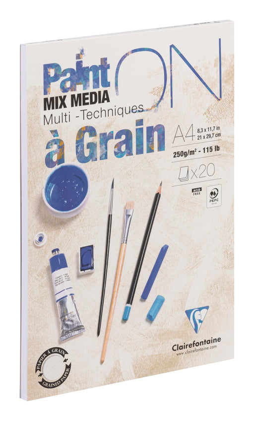 Clairefontaine - Grained Paint On Glued Pads A4  20S - 21x29.7cm