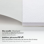 Clairefontaine - Grained Paint On Glued Pads A4  20S - 21x29.7cm