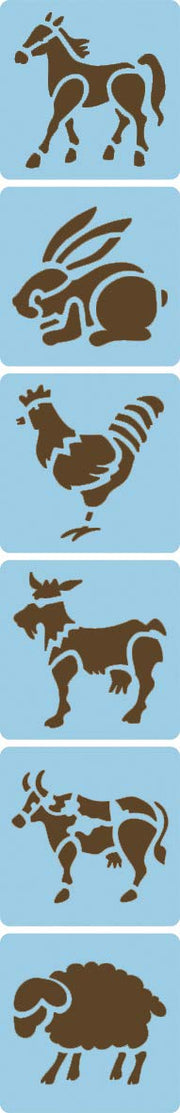 Clairefontaine - 6 Farm Animal Stencils