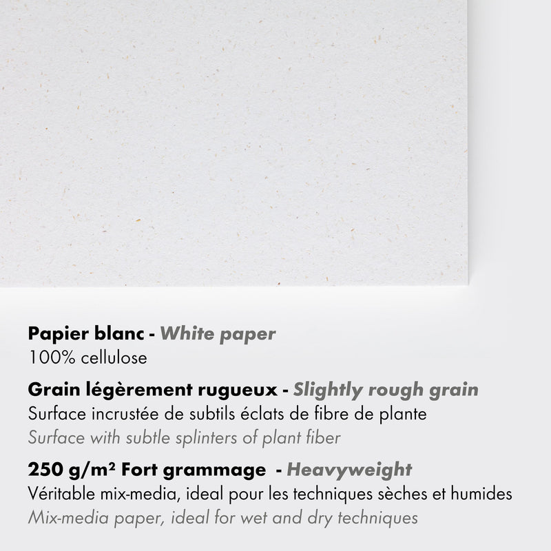 Clairefontaine - Paint'On Misca Glued Drawing pad A3 15S 250g/M²
