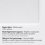 Clairefontaine - Paint'On Misca Glued Drawing pad A4 15S 250g/M²
