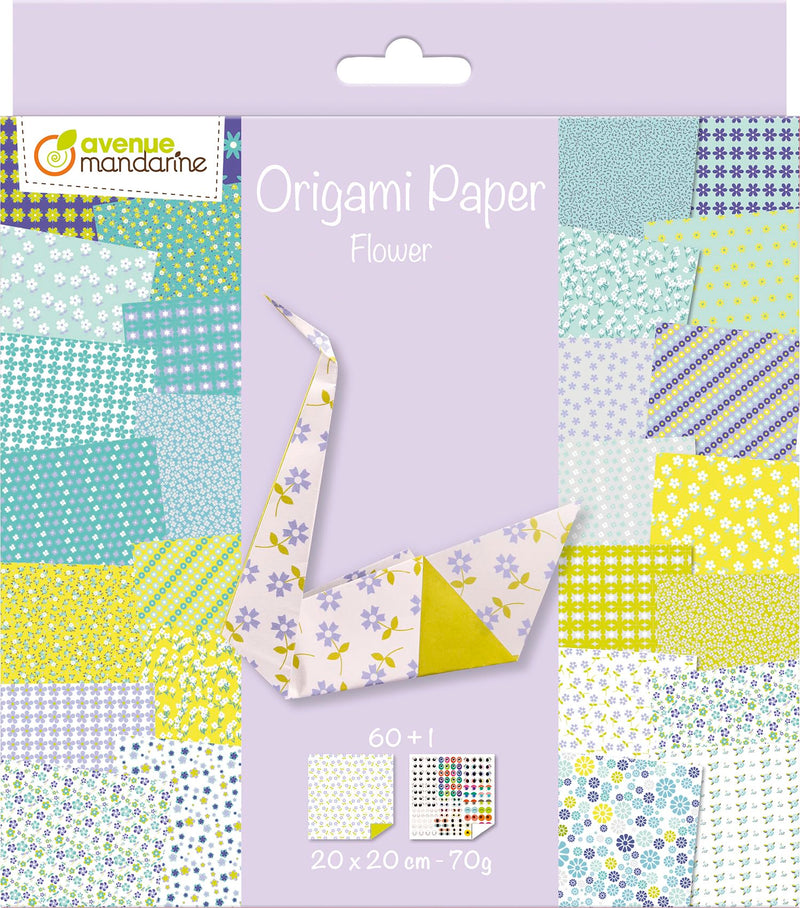 Clairefontaine - Origami Kit Flowers  60 Sheets 7.9x7.9in
